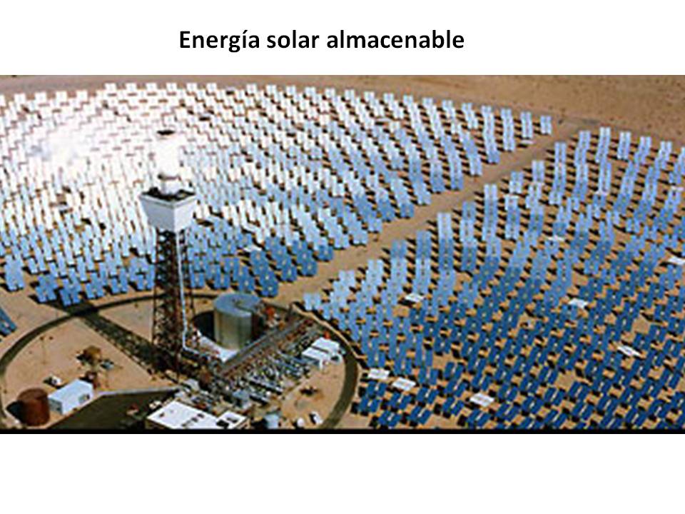 Energía solar almacenable