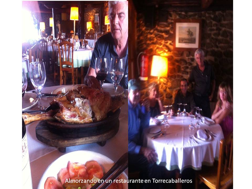 Almuerzo en restaurante en Torrecaballeros