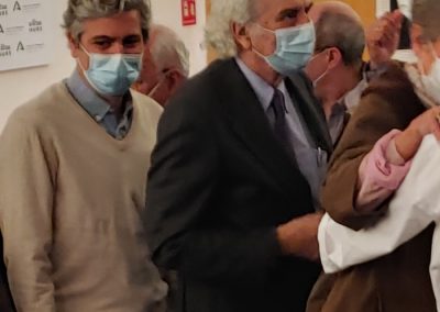 Doctor José Suárez, Doctor Javier y Suárez y Doctor López Aguilera tras la finalización del acto